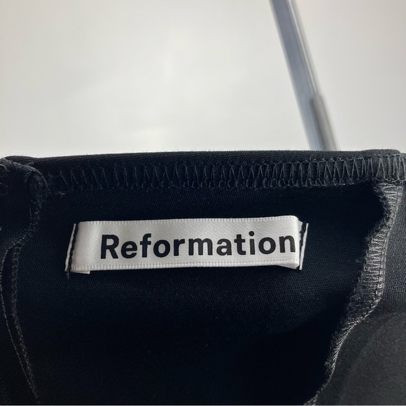 NWT REFORMATION Henderson Knit Mini Dress Black Medium - Picture 5 of 6